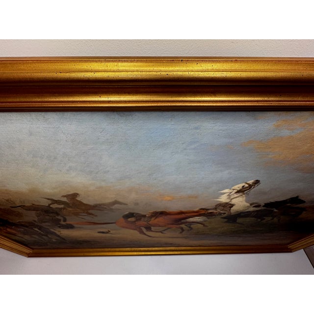 Gray Edith Alice Simkins (1870–1949) “Runaway Horses” 1939 Large Oil on Canvas, Early Wwi Cavalry Aftermath Scene For Sale - Image 8 of 18