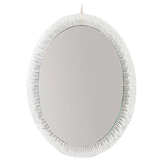 Austrian Backlit Wall Mirror, 1950s For Sale