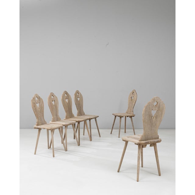 20th Century French Oak Alpine Dining Chairs - Set of 6 For Sale - Image 16 of 18