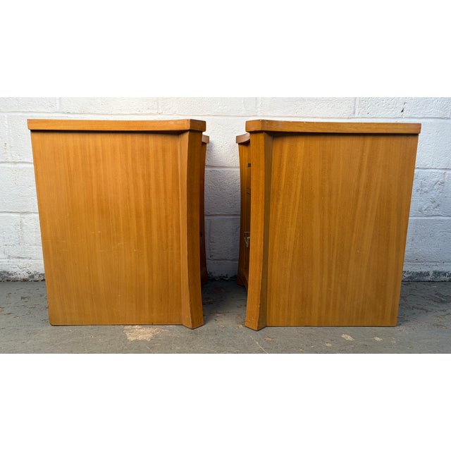 Pair of Unique Mid 20th Century Modern Nightstands For Sale - Image 9 of 13