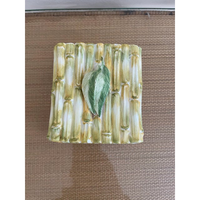 1960s Italian Ceramic Bamboo Box For Sale - Image 5 of 7