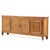 An unusual late nineteenth-century Belgian pine sideboard featuring contrasting oak end frames and a broad, architectural...