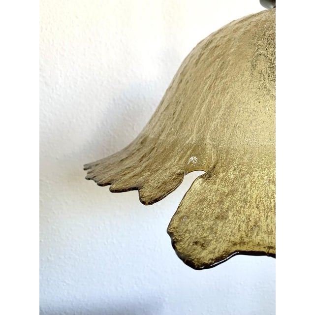 Beige Large Vintage Daylily Pendant Lamp from Peill & Putzler For Sale - Image 8 of 9