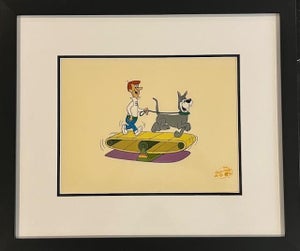 1980s An Original Jetson's 'Satellite Stroll' Framed Animation Cel