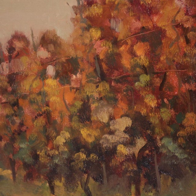 Italian Artist, The Vineyard in Druento, 1992, Oil on Canvas For Sale - Image 11 of 16