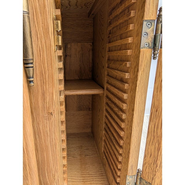 TV Cabinet with Movable Top in Oak Wood For Sale - Image 11 of 18