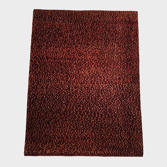 1950s Art Deco Style Rug in Handwoven Wool, 1950s For Sale - Image 5 of 5