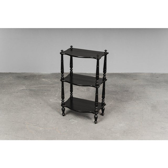 Black Small Gründerzeit-Era Tiered Serving Stand For Sale - Image 8 of 12
