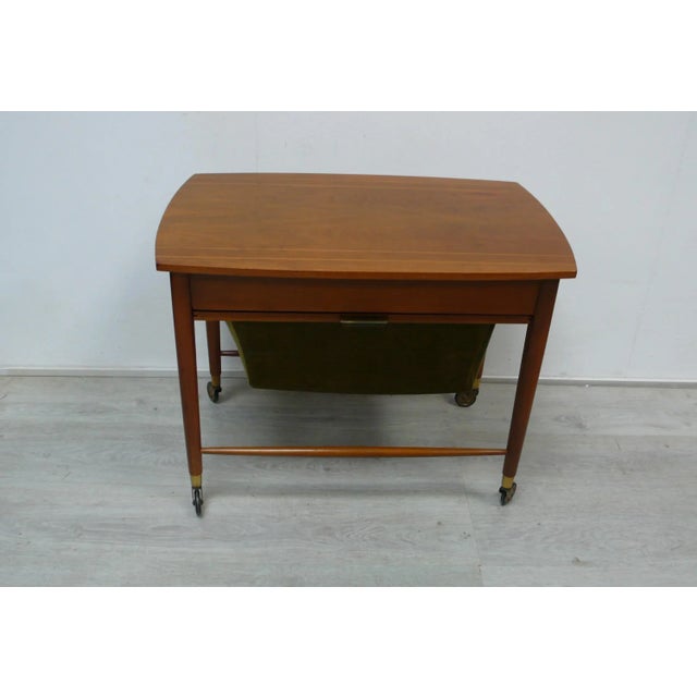 Wood Mid-Century Modern Sewing Table from Ilse Möbel, Germany, 1950s For Sale - Image 7 of 10