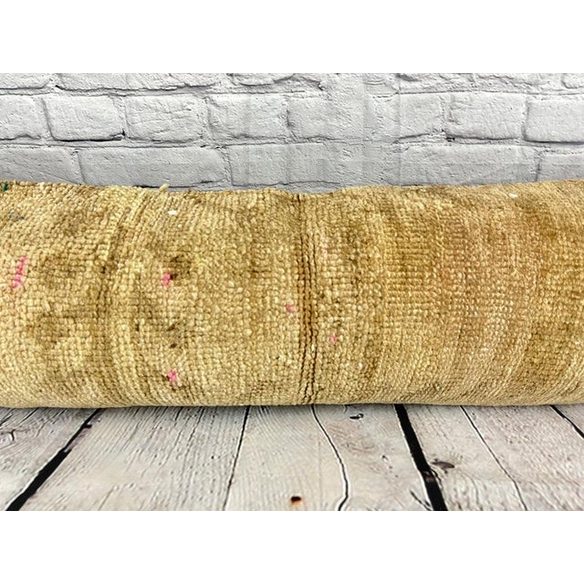 12 x 46 Lumbar Rug Pillow Artisanal Flair Turkish Pillow Cushion Cover For Sale - Image 4 of 7