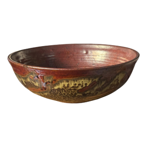 Late 20th Century Studio Pottery Bowl, Signed Badega