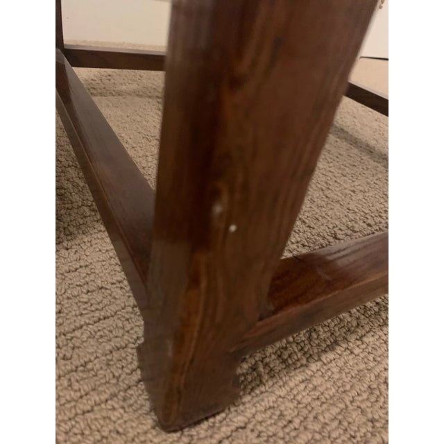 Pair of Chinese Stools With Woven Rattan Top For Sale - Image 9 of 10