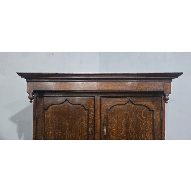 Wood Georgian Oak Court Cupboard For Sale - Image 7 of 18