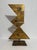 Mexican Art Abstract Brutalist Gilt Steel Geometric Sculpture Mathias Goeritz For Sale