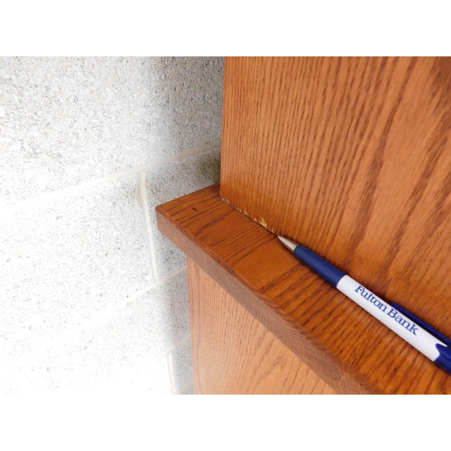 Hunt Country Oak 2 Pc Storage Display Cabinet 82.5"h For Sale - Image 11 of 12