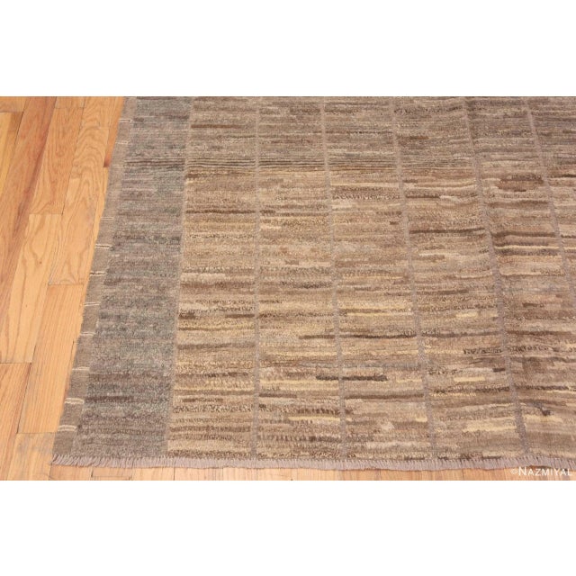 Contemporary Nazmiyal Collection Neutral Earthy Color Contemporary Area Rug For Sale - Image 3 of 6