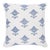 Schumacher Rubia Embroidery 16" Pillow in Blue For Sale