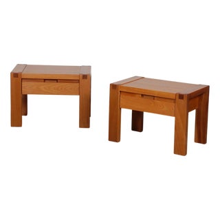 Elm Bedside Tables from Monopoly, 1980s, Set of 2 For Sale