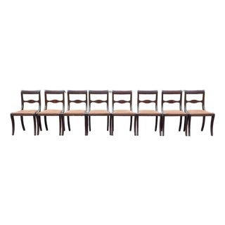 1960s Set of 8 Duncan Phyfe Style Mahogany Dining Chairs Attributed to Pennsylvania House For Sale