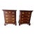 Colonial Furniture Co Pair Chippendale Style Solid Cherry Small Chests or Nightstands Four Drawers. For Sale