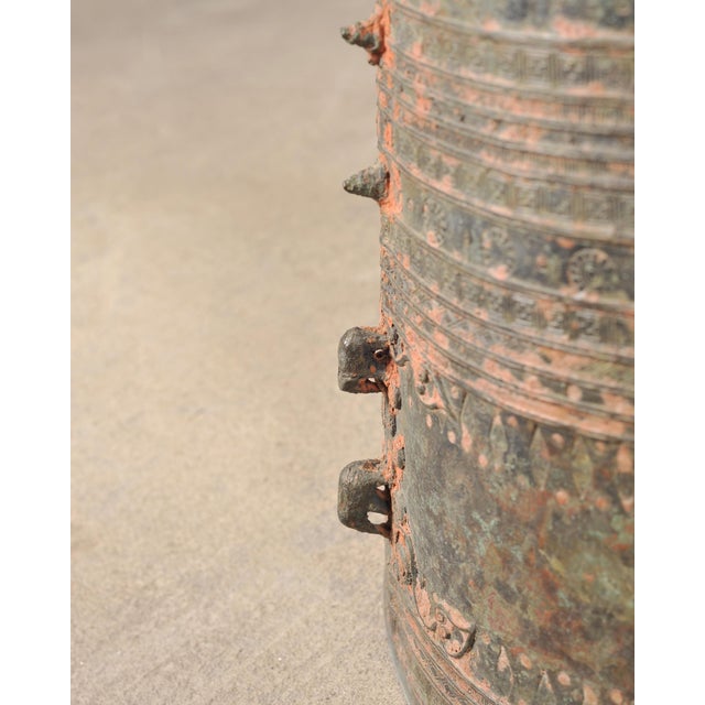 Pair of Southeast Asian Bronze Rain Drum Drinks Tables For Sale - Image 12 of 18