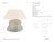 Kelly Wearstler by Visual Comfort Signature Delmar 22" Table Lamp in Antiqued White with Linen Shade Designer: Kelly...