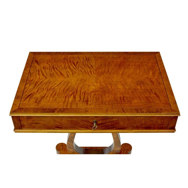 Brown Antique Birch Sewing Table with Contents, 1895 For Sale - Image 8 of 10