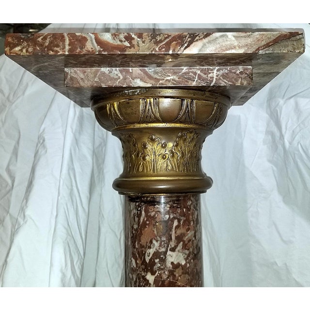 French 19-20c French Marble Pedestal For Sale - Image 3 of 6