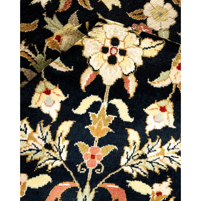 Textile Mogul, One-of-a-Kind Hand-Knotted Area Rug in Black, 3' 2" x 5' 4" For Sale - Image 7 of 8