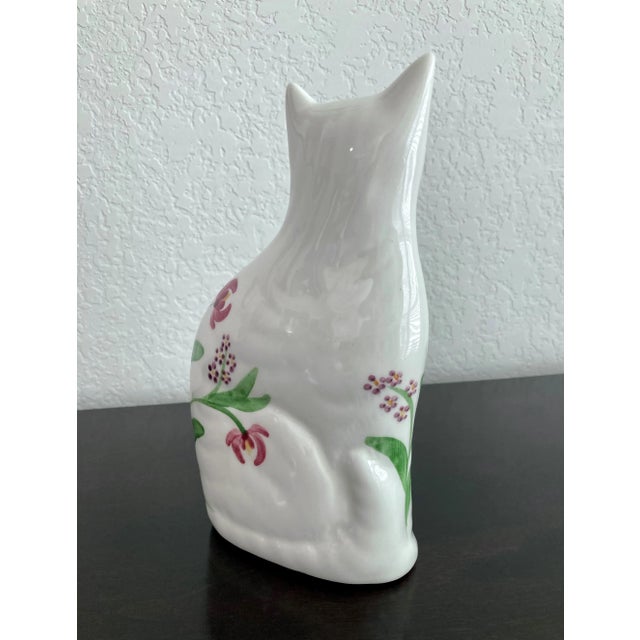 Whimsical Late 20th-Century Highly Glazed Earthenware Kitty by n.s. Gustin For Sale - Image 4 of 13