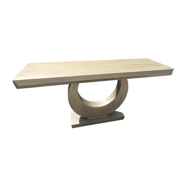 Beautiful large, heavy, steel console table.