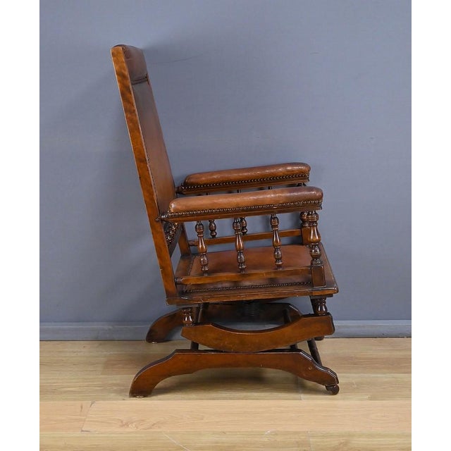 Early 20th Century Mahogany Rocking Chair, England For Sale - Image 18 of 18