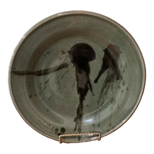 Late 20th Century Large & Heavy Studio Pottery Modern Glazed Centerpiece Platter/Bowl Signed and Dated