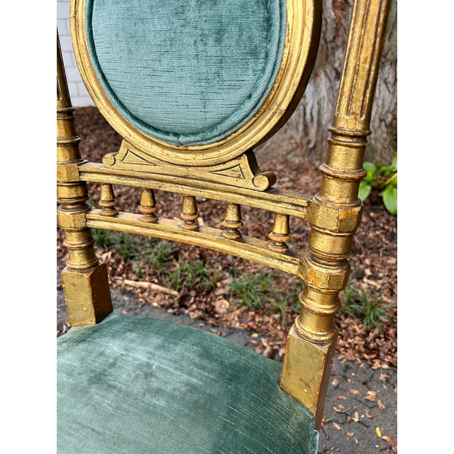 Pair of 19th Century French Giltwood Side Chairs For Sale - Image 9 of 11