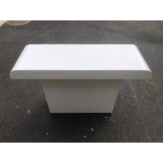 1980s 1980's Post Modern White Console Table For Sale - Image 5 of 13