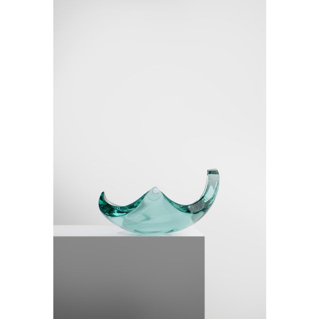 Green Decorative Dish Bowl by Erwin Walter Burger for Fontana Arte, 1970s For Sale - Image 8 of 8