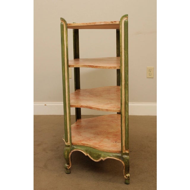Vintage Italian Painted Demilune Console Etagere, Bookcase Chairish