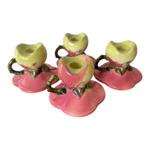 1950s Hull Woodland Candlestick Holders- Set of 4