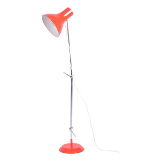 Mid-Century Chrome Floor Lamp by J. Hůrka for NAPAKO, Czech, 1950s For Sale