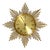Large Brass Sunburst Wall Clock from Junghans Ato-Mat, 1960s For Sale