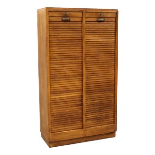 Vintage Filing Cabinet in Oak, 1940s For Sale