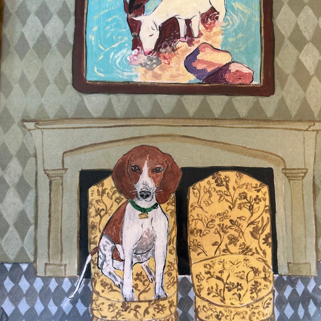 Contemporary Judy Henn horse and hound print. Signed with monogram and framed. Measures 11x14 or 12.5x15.5 framed.Check...
