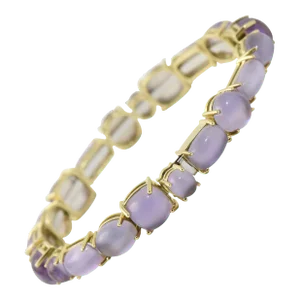 Roberto Coin Shanghai Amethyst Gold Bangle Bracelet