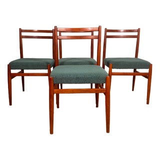 Vintage Teak Chairs, Denmark, 1960s, Set of 4 For Sale
