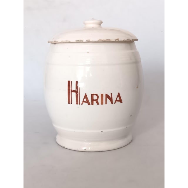 1960s Vintage Spanish Ceramic Kitchen Jar, 1960s For Sale - Image 5 of 7