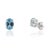 Not Yet Made - Made To Order Classic 5x7mm Oval Blue Topaz Four Prong Stud Earrings in 925 Sterling Silver - A Pair For Sale - Image 5 of 13