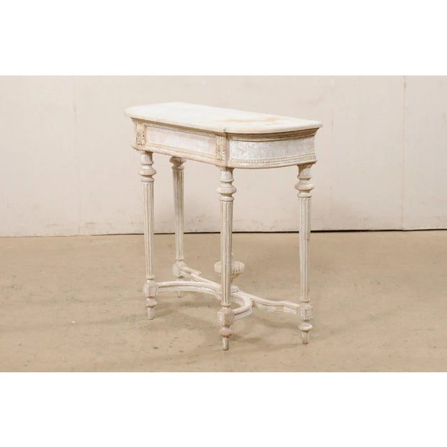Mid 20th Century Mid 20th Century French Neoclassical Console with Marble Top For Sale - Image 5 of 13