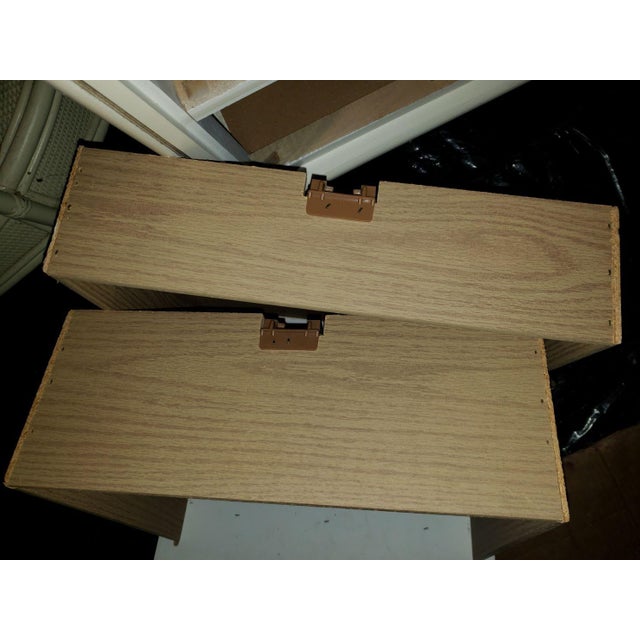 Vintage Ivory & Gold Wood Nightstand Mid Century French Provincial For Sale - Image 11 of 11