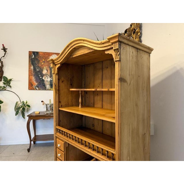 Rustic Bookshelf in Natural Wood For Sale - Image 5 of 16