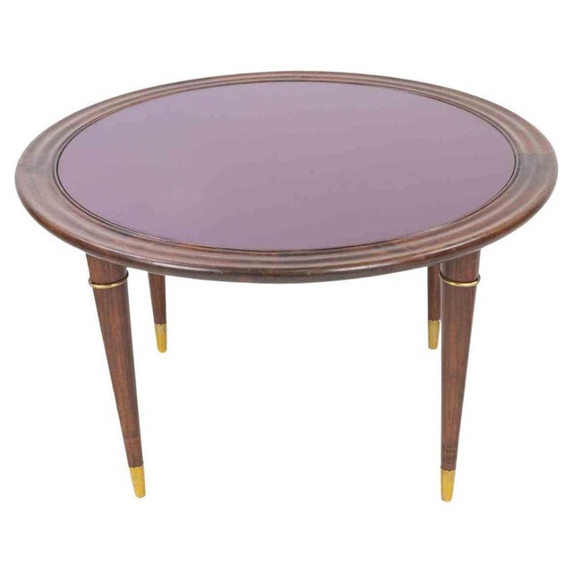 Brown Vintage Coffee Table in the style of Paolo Buffa, Italy, 1950s For Sale - Image 8 of 8